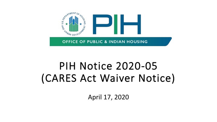 pih notice 2020 pih notice 2020 05 cares n.w