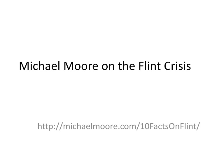 The Flint Water Crisis Unveiled