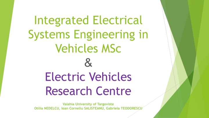 Master of Science in Integrated Electrical Systems Engineering