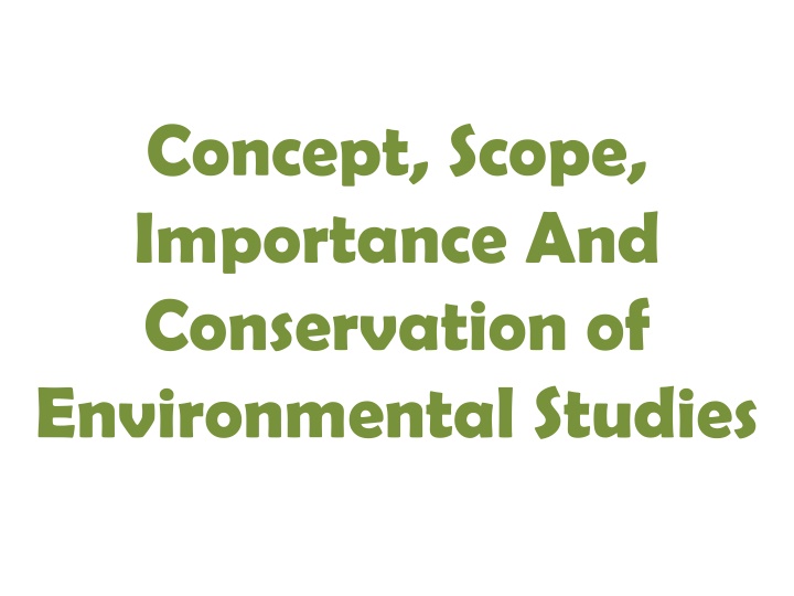 concept scope importance and conservation n.w