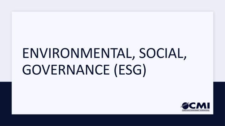 ESG for Sustainable Business Practices