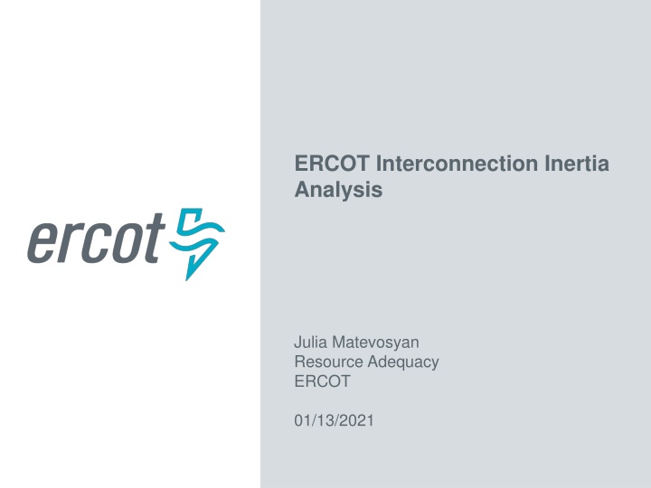 ercot interconnection inertia analysis n.w