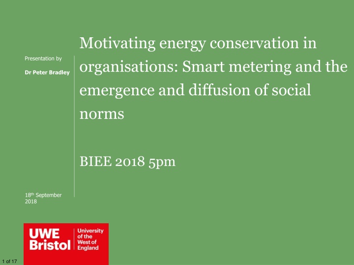 motivating energy conservation in organisations n.w