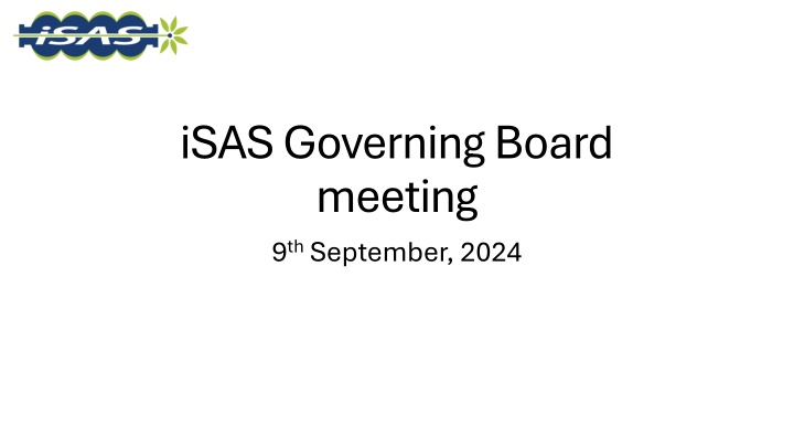 iSAS Governing Board Meeting Summary