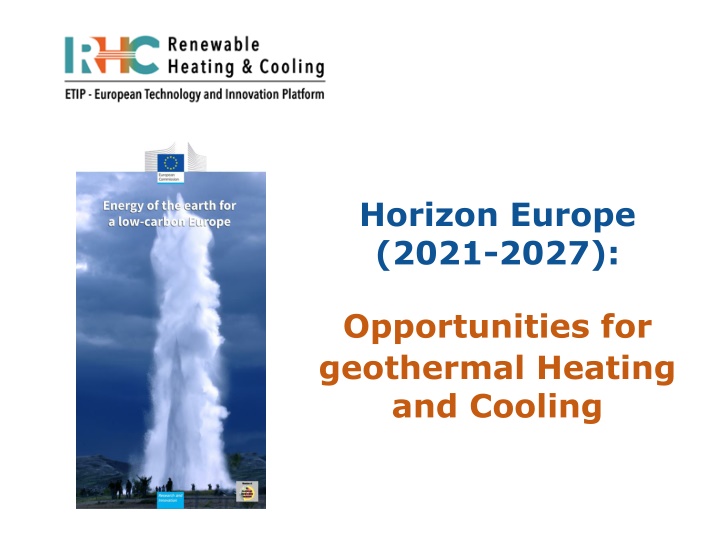Horizon Europe 2021-2027: Geothermal Heating and Cooling Opportunities
