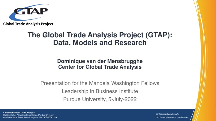 global trade analysis project n.w
