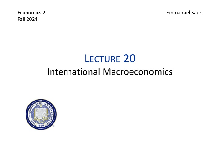 economics 2 emmanuel saez fall 2024 n.w