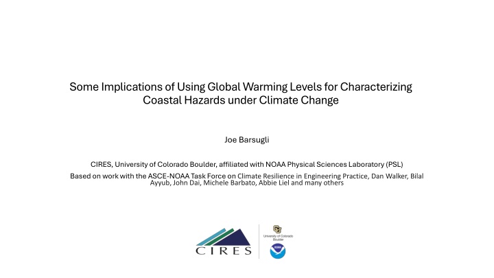 some implications of using global warming levels n.w