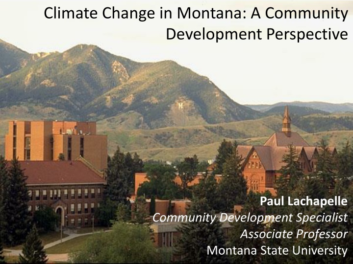 Climate Change in Montana: A Community Development Perspective