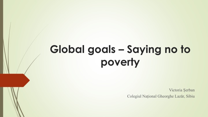 global goals saying no to poverty n.w