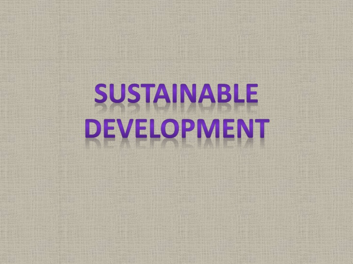 sustainable development n.w