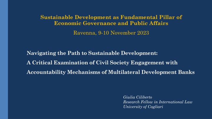 sustainable development as fundamental pillar n.w