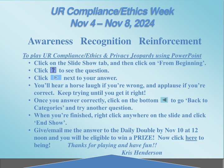 ur compliance ethics week nov 4 nov 8 2024 n.w