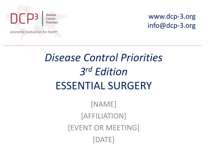 Disease Control Priorities 3rd Edition: Essential Surgery Overview