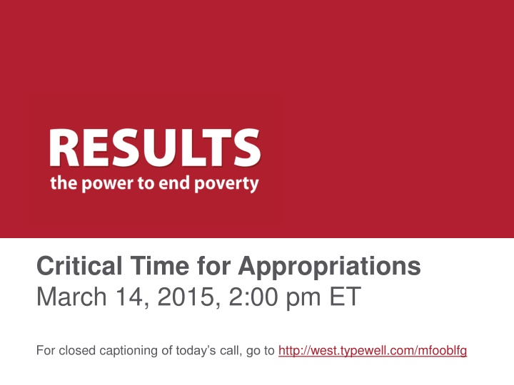 Critical Time for Appropriations Conference Highlights