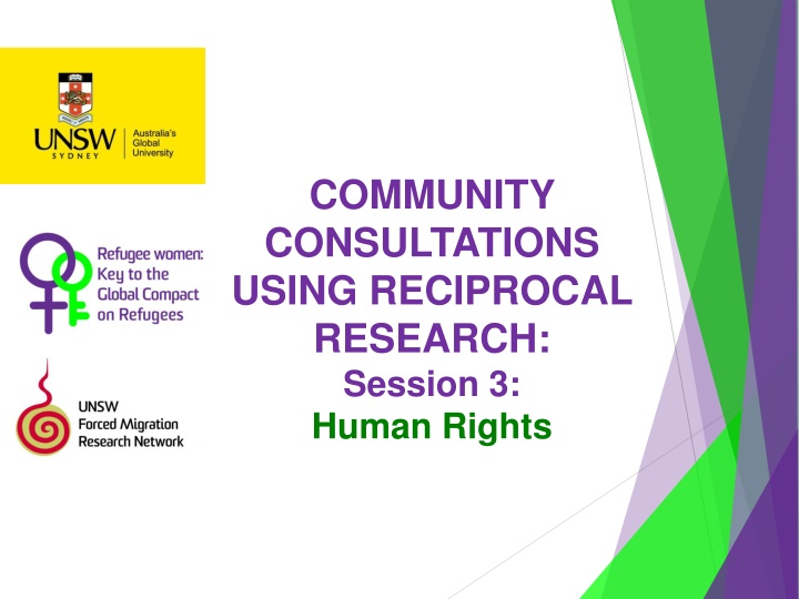 community consultations using reciprocal research n.w