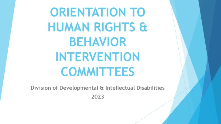 orientation to human rights behavior intervention n.w