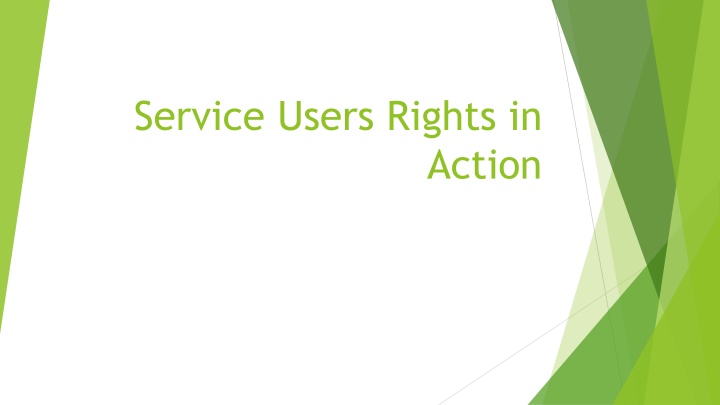 Service Users Rights in Action Campaign