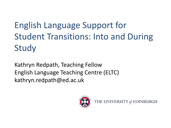 English Language Support for Student Transitions
