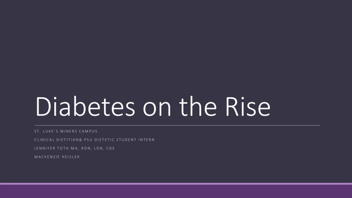 Factors Leading to Type 2 Diabetes Rise