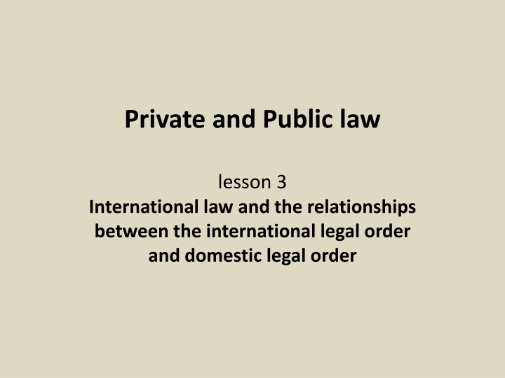 private and public law n.w