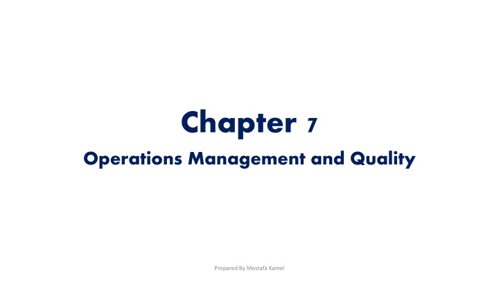 Operations Management and Quality: Key Concepts and Strategies