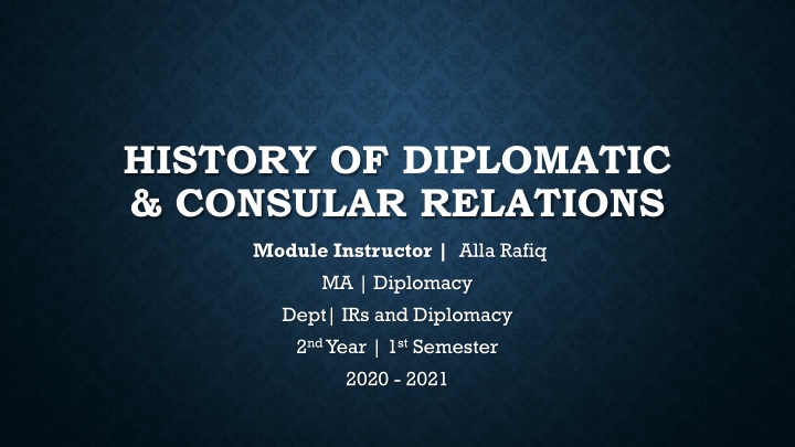 History of Diplomatic Relations in Islam
