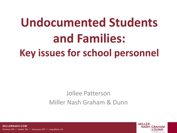 Students and Families: Key Issues for School Personnel