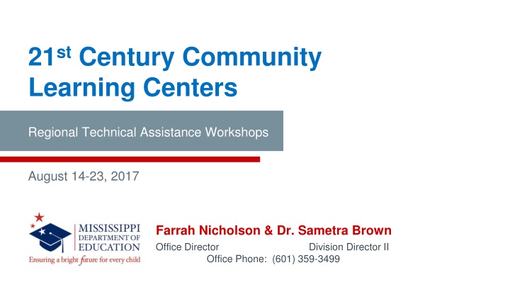 21 st century community learning centers n.w