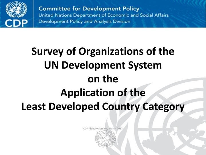 survey of organizations of the un development n.w
