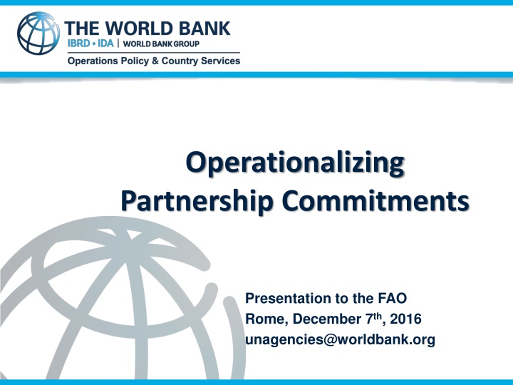 Operationalizing Partnership Commitments