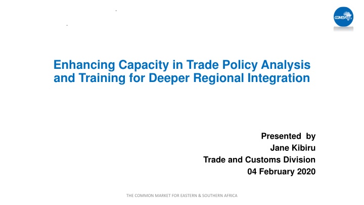 enhancing capacity in trade policy analysis n.w