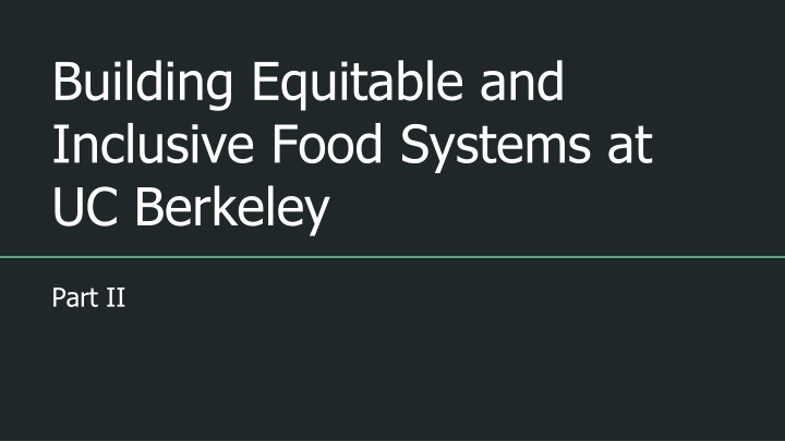 building equitable and inclusive food systems n.w