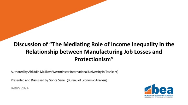 discussion of the mediating role of income n.w
