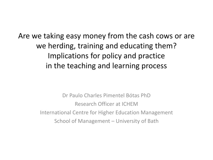Policy and Practice in Teaching and Learning Process