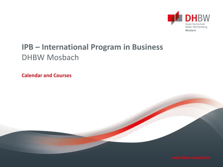 IPB International Program in Business at DHBW Mosbach