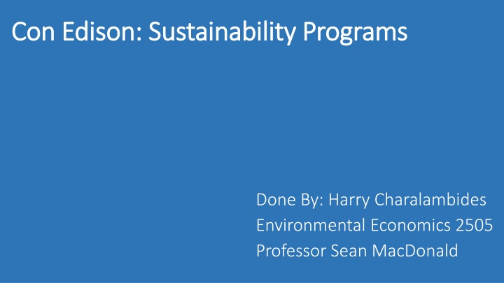 Con Edison: Driving Sustainable Practices for Environmental Stewardship