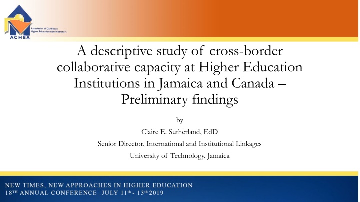 Cross-Border Collaborative Capacity in Higher Education: Jamaica and Canada