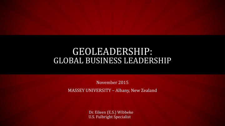 GeoLeadership Competencies: Effective Leadership Across Cultures