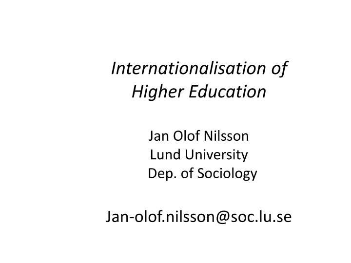internationalisation of higher education n.w