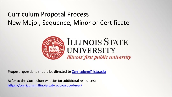 curriculum proposal process new major sequence n.w
