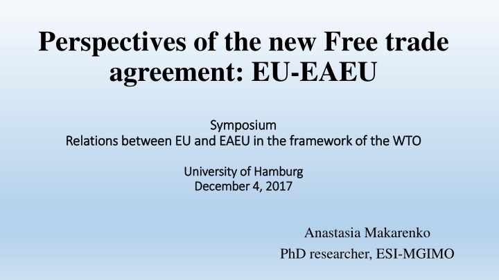 perspectives of the new free trade agreement n.w