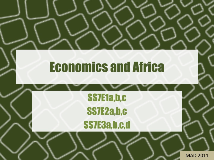 Economics and Africa's Economic Systems