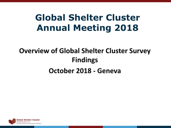 Global Shelter Cluster Annual Meeting 2018 Survey Findings Overview