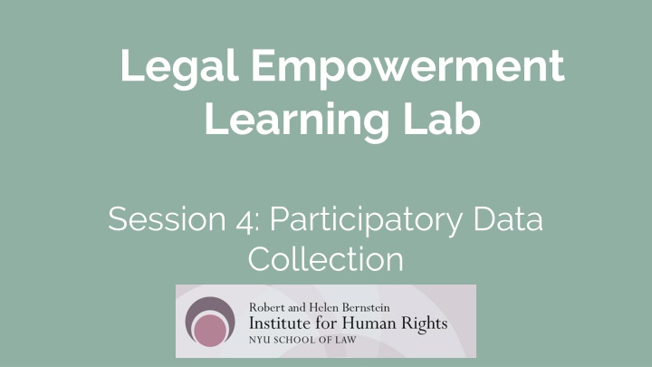 Participatory Data Collection for Legal Empowerment Learning