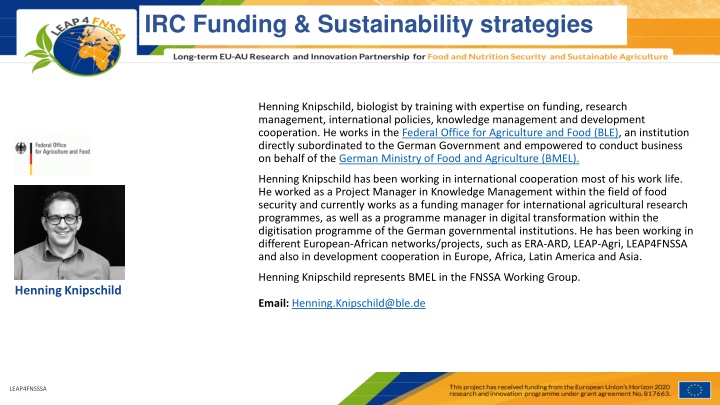 IRC Funding & Sustainability Strategies by Henning Knipschild