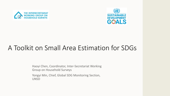 a toolkit on small area estimation for sdgs n.w