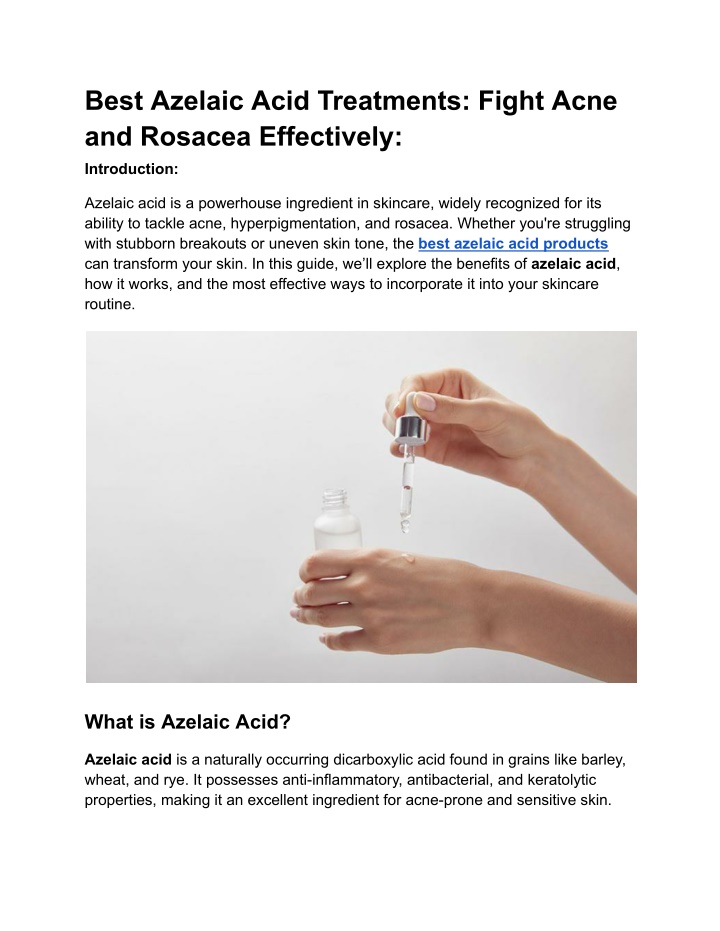 best azelaic acid treatments fight acne n.w