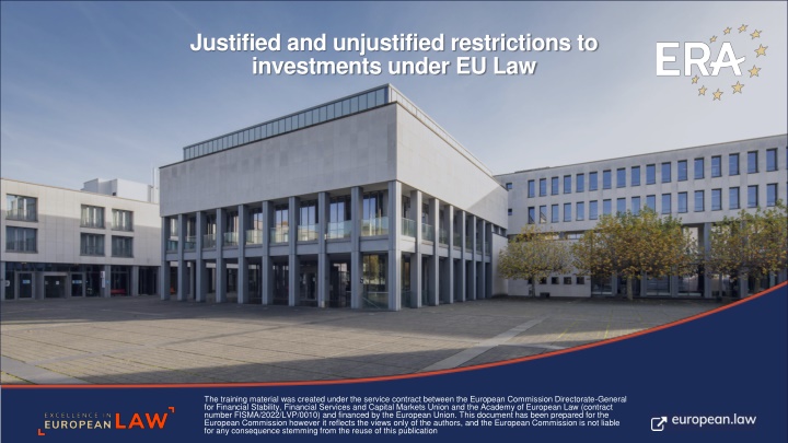 Justified and Unjustified Restrictions in EU Law