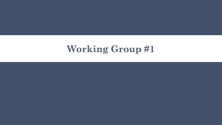 working group 1 n.w
